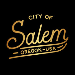 City of Salem, Oregon, USA. Salem typography design. Vector and illustration.