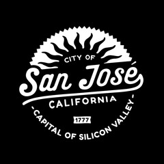 Fototapeta na wymiar San Jose, California logo design template. Vector and illustration.