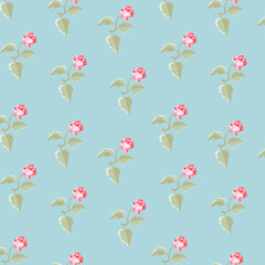 Pattern of peony flowers in pastel colors
