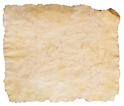 old brown grunge paper on transparent background