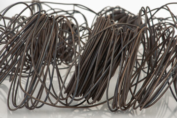 Steel binding wire for reinforce steel close-up