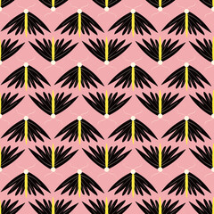 pattern with Magic Mystical moth. illustration in modern doodle style