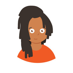 Student icon. Vector illustrations in cartoon flat style isolated on white background.