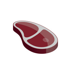 steak meat icon. editable vector.
