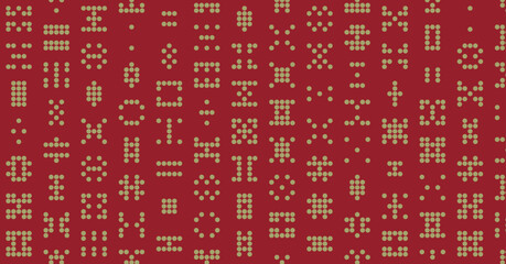 Abstract Color Halftone Dots generative art background illustration