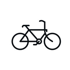 Bicycle icon on white background

