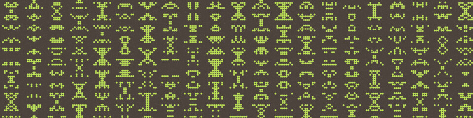 Abstract Color Halftone Dots generative art background illustration