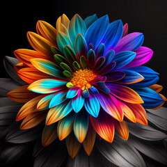 Colored flower