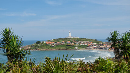 Naklejka na ściany i meble Santa Marta Lighthouse in Laguna, Santa Catarina, Brazil