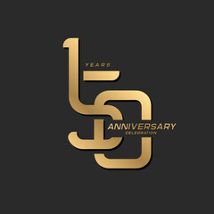150 years anniversary celebration logotype with modern elegant number