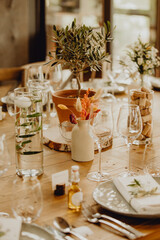 décoration de table de mariage provençale