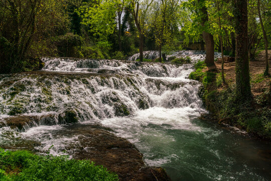 Waterfall at Monastery of Piedra, Zaragoza, Spain