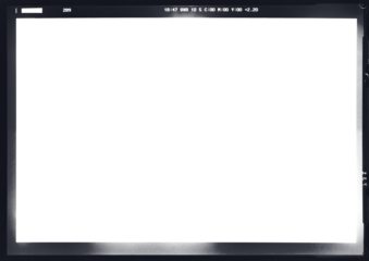 Retro photo film frame of a middle format camera with transparent background (png image)