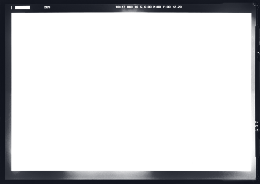 Retro photo film frame of a middle format camera with transparent background (png image)