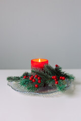 christmas tree with candles