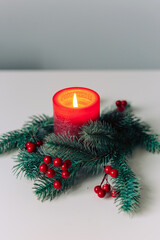 christmas tree with candles