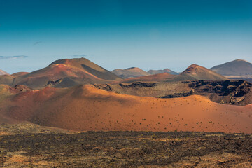 Plakat Volcanic landscape of Timanfaya National Park, Lanzarote, Canary Islands, Spain