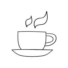Png line object . Coffee illustration. Mugs and cups. Capuccino, latte, americano