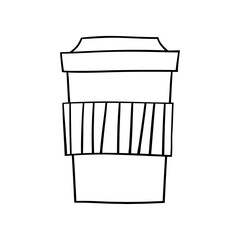 Png line object . Coffee illustration. Mugs and cups. Capuccino, latte, americano