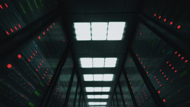 IT engineering, rack servers in the modern data center.	
