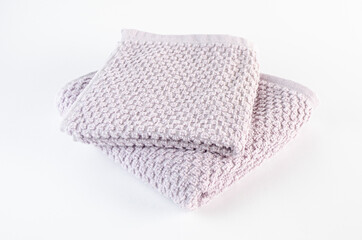 Toalla de mano  en fondo blanco