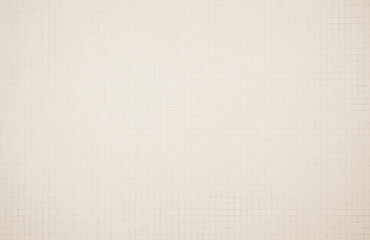 Cream light ceramic wall chequered and floor tiles mosaic background in bathroom. Simple seamless abstract surface clean.