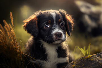 Barbado da Terceira puppy, cute dogs, Generative AI