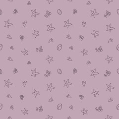 Floral simple seamless pattern