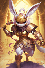 Female Bunny Rabbits Armored Fighter 
