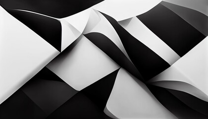 Black and white abstract pattern, wallpaper background ,made with Generative AI