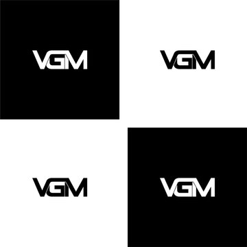 vgm typography letter monogram logo design set
