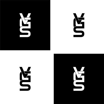 vgs typography letter monogram logo design set