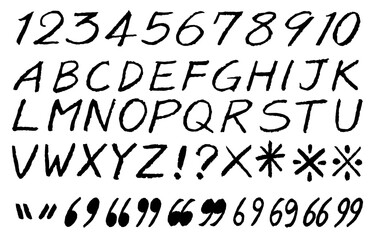 Arabic numerals, English alphabet, punctuation marks, 아라비아숫자,영어알파벳,문장부호