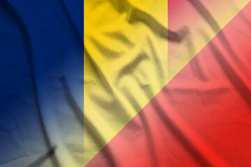 Chad and Republic of the Congo state flag transborder contract COD CHL