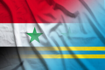 Syria and Aruba official flag transborder negotiation ABW SYR