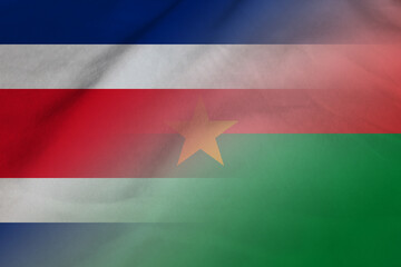 Costa Rica and Burkina Faso political flag transborder negotiation BFA CRI