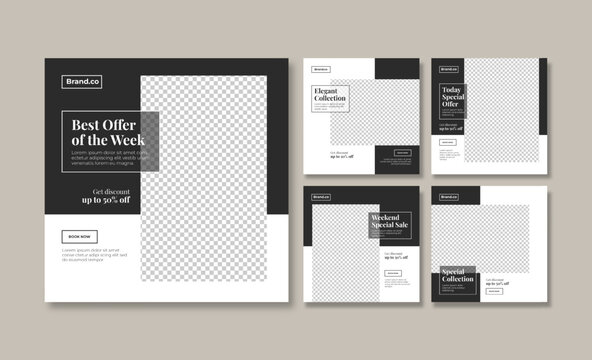 Luxury furniture social media post template