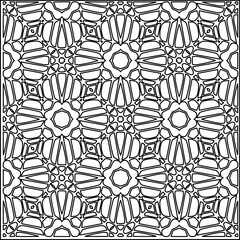 Stylish texture with figures from lines.
Abstract geometric black and white pattern for web page, textures, card, poster, fabric, textile. Monochrome graphic repeating design. 