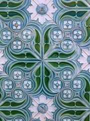 Traditional ornate portuguese decorative tiles azulejos