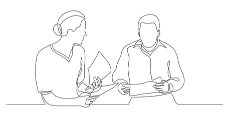 adult man and woman having conversation together - PNG image with transparent background