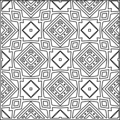 Stylish texture with figures from lines.
Abstract geometric black and white pattern for web page, textures, card, poster, fabric, textile. Monochrome graphic repeating design. 