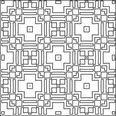 
Stylish texture with figures from lines.
Abstract geometric black and white pattern for web page, textures, card, poster, fabric, textile. Monochrome graphic repeating design. 