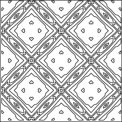 Stylish texture with figures from lines.
Abstract geometric black and white pattern for web page, textures, card, poster, fabric, textile. Monochrome graphic repeating design. 