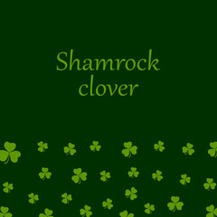 Shamrock clover template banner. Background with Shamrock clover. Leaf design with Shamrock clover. vector illustration