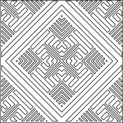 
Stylish texture with figures from lines.
Abstract geometric black and white pattern for web page, textures, card, poster, fabric, textile. Monochrome graphic repeating design. 