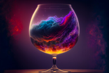 Univere in a glass of wine