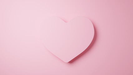 ピンク色の背景にピンク色のハート。