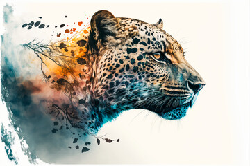 Leopard auf der Lauer - obrazy, fototapety, plakaty