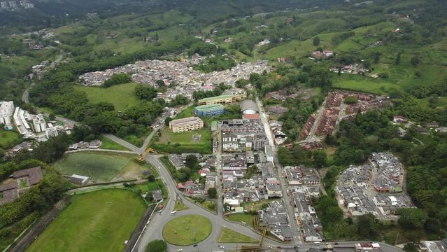 city ​​of calarca in the andes mountain range