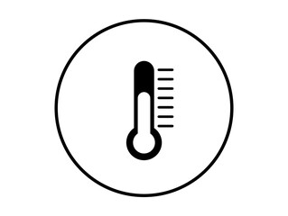 Thermometer icon. Vector temperature measurement, climate concept, tool for measuring cold and heat isolated on white background